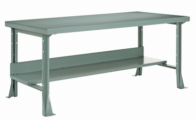 DIVERSIFIED WOODCRAFTS Shain Steel Workbench - 1-3/4" M-9