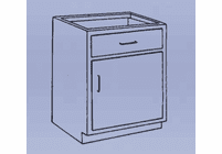DIVERSIFIED WOODCRAFTS Shain Wood Low Base - 1 drawer/single door-10