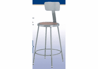 DIVERSIFIED WOODCRAFTS Steel Stool w/ Backrest  24" High