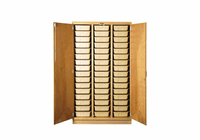 DIVERSIFIED WOODCRAFTS Tote Tray Cabinet - 48 trays
