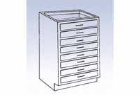 DIVERSIFIED WOODCRAFTS Wood High Base - 8 drawers