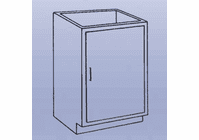 DIVERSIFIED WOODCRAFTS Wood High Base - single door