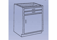 DIVERSIFIED WOODCRAFTS Wood Low Base - 1 drawer/single door-8