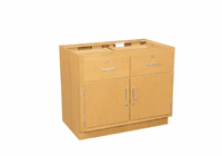 DIVERSIFIED WOODCRAFTS Wood Low Base - 2 drawer/double doors