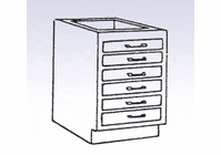 DIVERSIFIED WOODCRAFTS Wood Low Base - 6 drawers