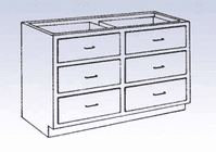 DIVERSIFIED WOODCRAFTS Wood Low Base - 6 drawers-15