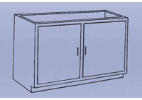 DIVERSIFIED WOODCRAFTS Wood Low Base - double doors-20