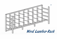 DIVERSIFIED WOODCRAFTS Wood Lumber Storage Rack