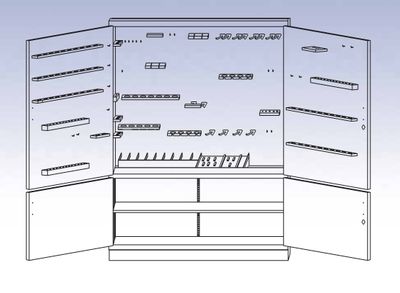 DIVERSIFIED WOODCRAFTS Electricity Tool Storage Cabinet