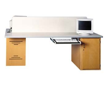 DIVERSIFIED WOODCRAFTS Four-Station Tech Table - Base Unit