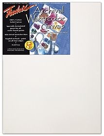 Fredrix Stretched Watercolor Canvas - 9" x 12"