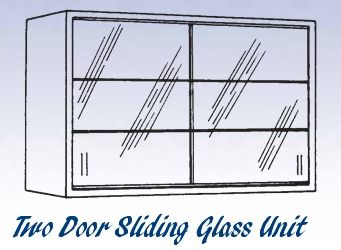 DIVERSIFIED WOODCRAFTS Glass Sliding Door Unit - Wall Mounted Cabinet-12