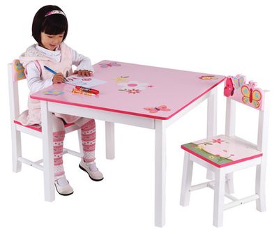 Guidecraft Butterfly Buddies Table & Chairs Set