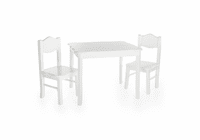 GUIDECRAFT Classic White Table & Chairs Set