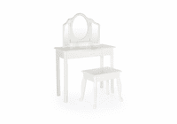 GUIDECRAFT Classic White Vanity and Stool