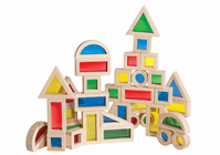 Guidecraft Jr Rainbow Block 40 Piece Set