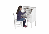 GUIDECRAFT Jr. Roll-Top Desk - White