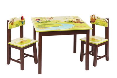 Guidecraft Jungle Party Table and Chairs Set