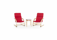 GUIDECRAFT Kiddie Rocker Chairs Set - Red