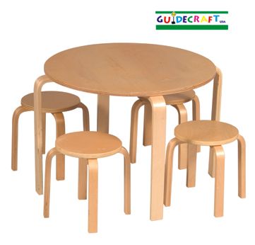 GUIDECRAFT Nordic Table & Chairs (Natural) - Click to enlarge