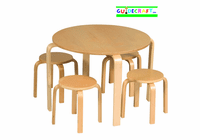 GUIDECRAFT Nordic Table & Chairs (Natural)