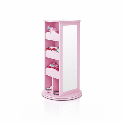 GUIDECRAFT Rotating Dress-Up Storage Center - Pink
