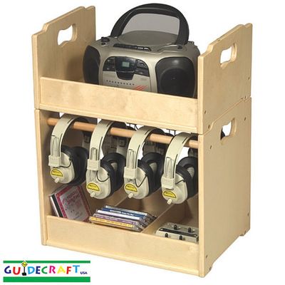 Guidecraft Stacking Audio Storage Units