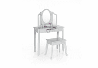 GUIDECRAFT Vanity and Stool - Grey