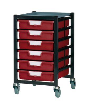 HANN Mobile metal tote tray rack - Click to enlarge