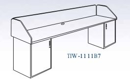 DIVERSIFIED WOODCRAFTS In-Line Two Base Workstation