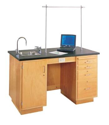 DIVERSIFIED WOODCRAFTS Instructor's Demo Bench - epoxy resin top