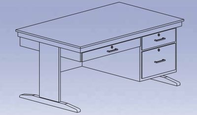 DIVERSIFIED WOODCRAFTS Instructor's Desk - adjustable