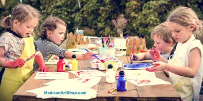 Kids Painting Outside