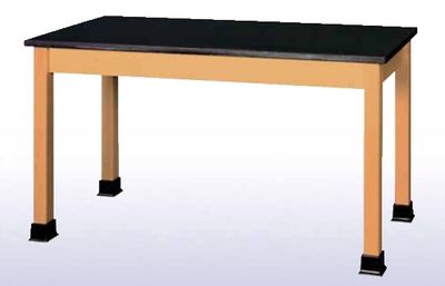 DIVERSIFIED WOODCRAFTS Lab Table with book wells - epoxy resin top-10