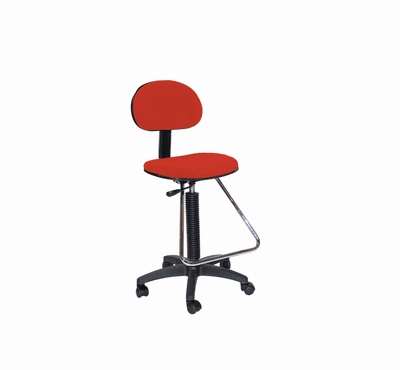 Lafayette Drafting Height Seating in black with Red seat and back
