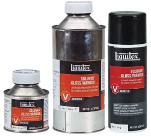 Liquitex Soluvar Gloss Varnish (aerosol spray)