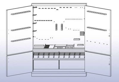 DIVERSIFIED WOODCRAFTS Machine Shop Tool Storage Cabinet