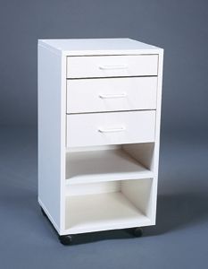 Martin Modular Mobile Cabinet with 1 standard drawer (2.5"), 2 deeper drawers and 1 fixed shelf