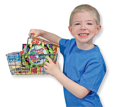 Melissa & Doug Grocery Basket w/ Play Food - Click to enlarge