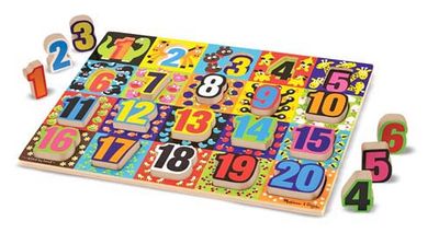 Melissa & Doug Jumbo Numbers Chunky Puzzle - Click to enlarge