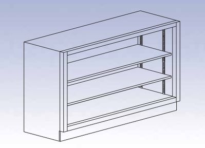 DIVERSIFIED WOODCRAFTS Open Shelf Floor Storage Unit - 34-3/4"H-13
