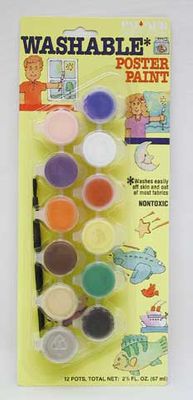 Palmer CHILDREN'S  Washable Poster Paint (12 pots total net 2 1/4 fl. oz.)