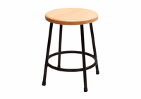 Richeson Metal Frame Lyptus Wood Seat Stools