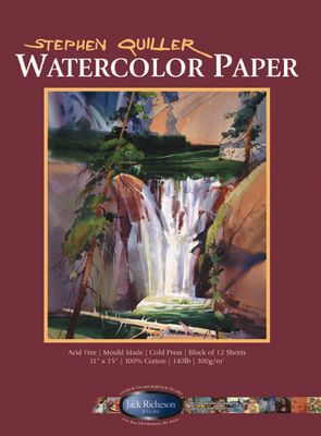RICHESON WATERCOLOR PAPER BLOCK 22" x 30" 140 lb. Cold Press in 10 sheet packs
