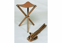 RICHESON Wood Stool Leather Seat