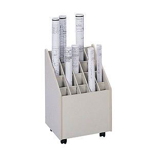 Safco Wood Mobile Roll File - Click to enlarge