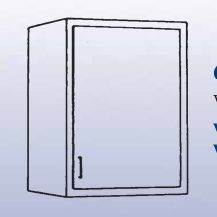 DIVERSIFIED WOODCRAFTS Single Door Unit - Wall Mounted Cabinet-6 Wt-45