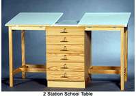 SMI 2 Station Drafting Table