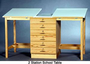 SMI 2 Station Drafting Table