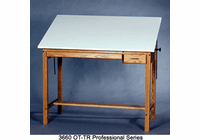 SMI PROFESSIONAL SERIES DRAFTING TABLE Wood Four-post Table